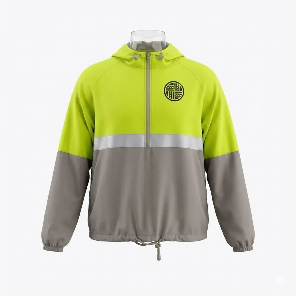 DKNY Hooded Lightweight Athletic Jacket Men’s LARGE Reflective Full Front Zip - Picture 1 of 6